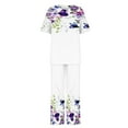 thumbnail image 5 of SELONE Summer Outfits for Women 2 Piece Cotton Linen Set Boyfriend Oversized T Shirts Wide Leg Pants Plus Size Tracksuit Crew Neck Casual Sets Fashion Suits Beach Outfits Plus Size Two Piece Outfits, 5 of 5