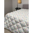 thumbnail image 2 of Geometric Down Alternative Comforter, Colorful Style Contemporary Triangles and Rounded Corners Repetition, Microfiber Quilt for All Season, 5 Sizes, Eggshell and Multicolor, by Ambesonne, 2 of 3