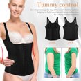 thumbnail image 4 of Corsé moldeador de cintura para mujer, camiseta sin mangas, moldeador de cintura ajustable, control de abdomen, corsé transpirable, talla S, 4 of 6
