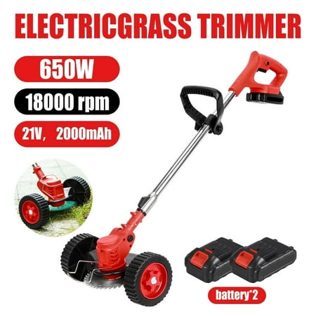 Cordless Brush Cutter with 3Types Blades Stringless Weed Trimmer Electric Weed Eater Battery Powered for Lawn Garden Pruning/Trimming