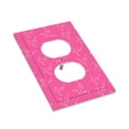 thumbnail image 7 of DouZhe 1-Gang Duplex Outlet Cover, Pink Doodle Background Decorative Wall Plates, 7 of 7