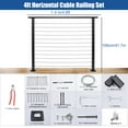thumbnail image 2 of 42-Inch Cable Railing Post Complete Set, Space-Saving Fascia Mount Design for Porch Balcony Commercial Deck Railings, 2 of 9