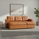 thumbnail image 5 of Ilios Innova | Sofá Cama Kairo Café de Cuero Sintético, Chaise Longue/Cama Extraíble, 3 Plazas, Estructura de Madera, Funcional y Moderno., 5 of 9