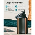 thumbnail image 3 of Insulated Water Bottle 192oz with Straw Lid, Gallon Water Jug Vacuum Stainless Steel for Workout and Sports, Insulated Beer Growler with Two Stainless Steel Cups and Carrying Sleeve, Black, 3 of 4