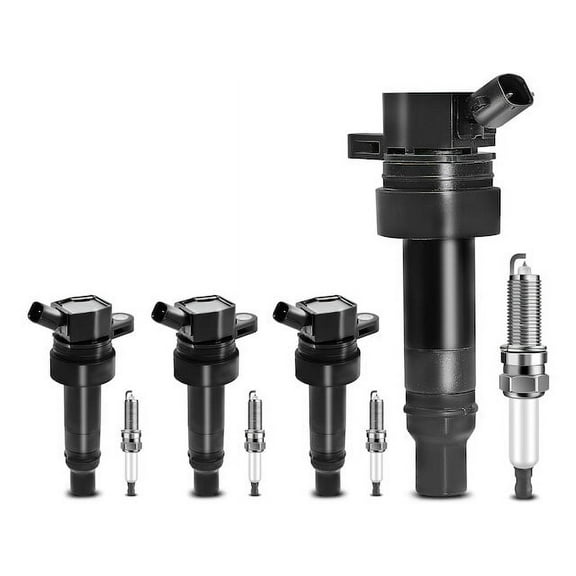 Ignition Coil and Spark Plug Kit 8 - Compatible with 2014 - 2015 Kia Forte Koup 1.6L 4-Cylinder