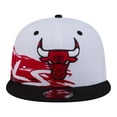 thumbnail image 2 of New Era  White/Black Chicago Bulls Swept 9FIFTY Snapback Hat, 2 of 7