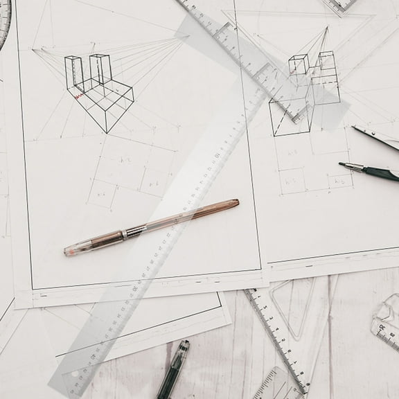 OUNONA FRCOLOR T Square Ruler Portable Drafting Tool Measurement Square for Handcrafts and Engineering