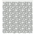 thumbnail image 3 of Ambesonne Bear Shower Curtain, Chunky Teddy Bear Portraits, 69"Wx84"L, Charcoal Grey Pale Grey, 3 of 5