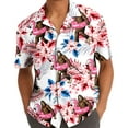 thumbnail image 5 of Funny Floral Tropical Flamingo Bigfoot Hawaiian Shirt For Men Big Foot Mens Hawaiian Shirts Short Sleeve Button Down Shirt, 5 of 7