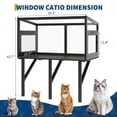 thumbnail image 2 of Cat Window Box with Clear Panels, Universal Indoor/Outdoor Catio for Windows 24"-38", Weatherproof Wood Cat Window Perch for Sunbathing, Birdwatching & Napping, 2 of 8