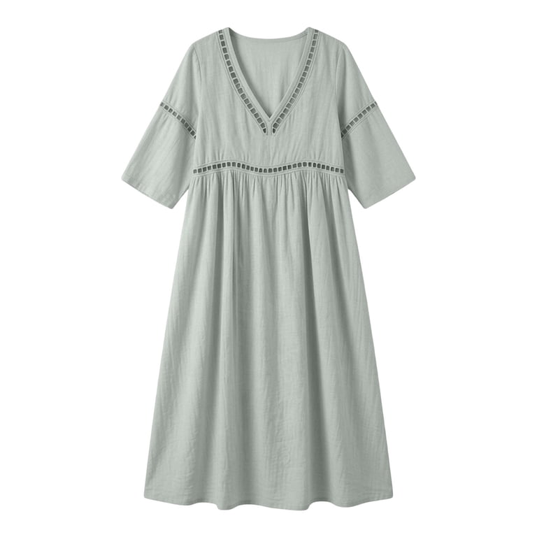 loose house dresses House Dresses for Women Crushed Flower Housecoat Loose Fit Long Sleeve  Nightgown Summer Beach Dress,Black,XXL at Amazon Women's Clothing store