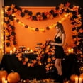 thumbnail image 4 of Halloween Pumpkin Garland 68 Inch Fall Leaf Decor For Mantle Staircase Porch Indoor Outdoor Autumn Thanksgiving Multicolor Party Decoration, 4 of 6