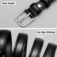 thumbnail image 5 of Timarkment 2 pcs Belts for Women with Silver Pin Buckle Skinny Leather Women Belts for Jeans Dresses, 5 of 10