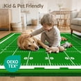 thumbnail image 4 of ODIKA 9'x12' Washable Area Rug Non-Shedding, Easy Care Field Football Layout Athletic Stripes Touchdown Theme for Master Suite, California King, Under Bed, 4 of 7