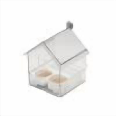 YFTDEF Peony Feeder Roof Bath Basin, Decorative Transparent Feeder House, Outdoor Bird Bath and Food Box, Ideal for Finches and Hummingbirds, Easy to Clean and Refill, Perfect for Gardens and Patios