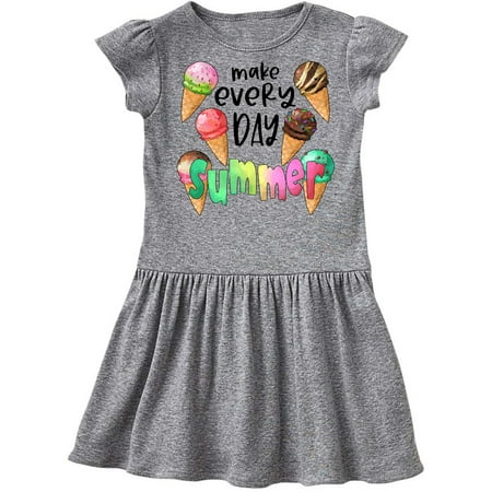 

Inktastic Make Every Day Summer- Ice Cream Cones Gift Toddler Girl Dress