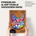 thumbnail image 6 of UNIDRAGON Original Wooden Jigsaw Puzzles - Impressive Cat, 200 pcs, Medium 11.4"x11.8", Beautiful Gift Package, Unique Shape Best Gift for Adults and Kids, 6 of 7