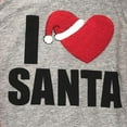 thumbnail image 2 of Womens Gray & Red I Love Santa Claus Christmas Holiday Sweatshirt Medium, 2 of 2