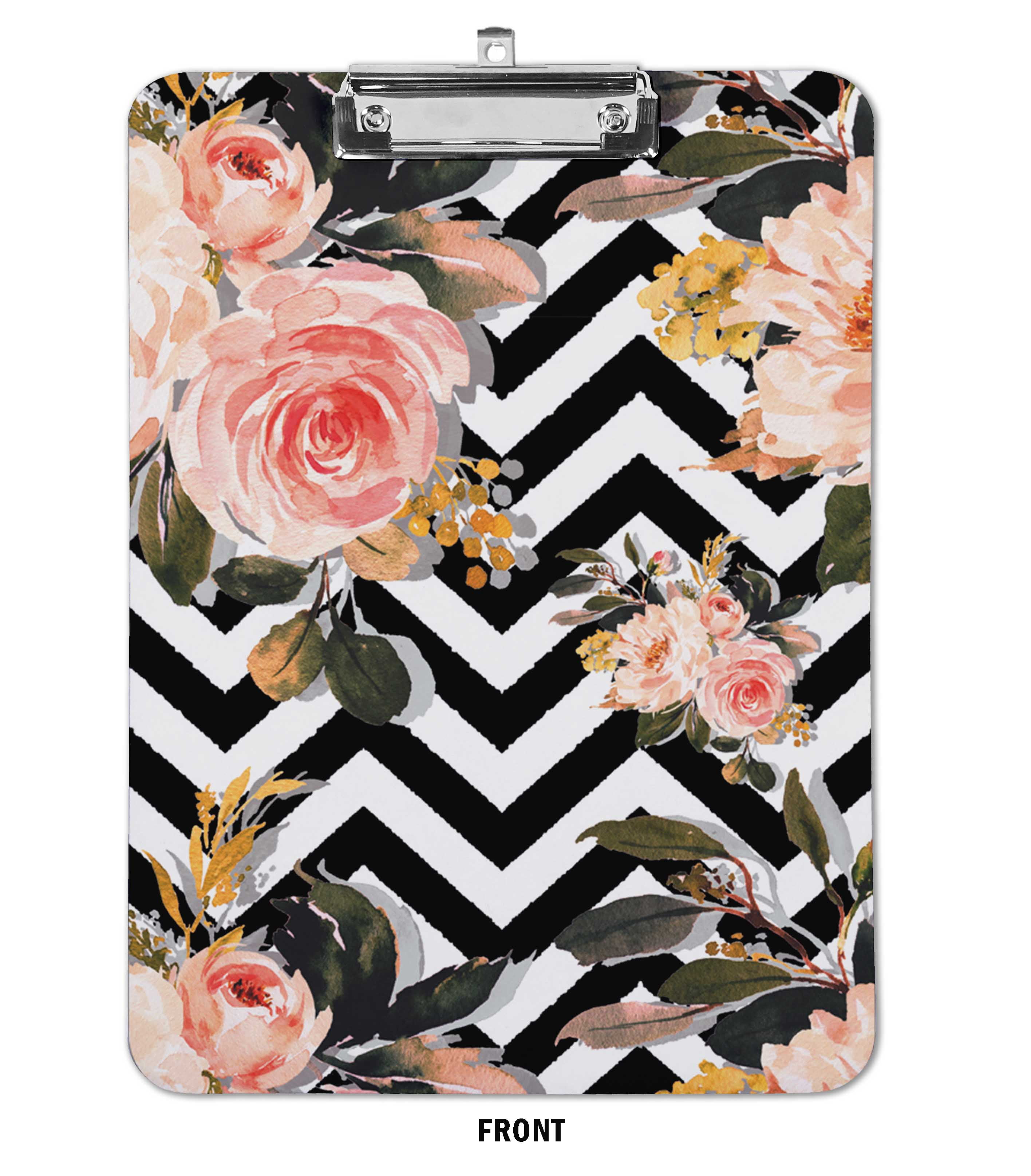 Inkdotpot Dry Erase Double Sided Clipboard Florals Printed Paperboard Clipboard With Free Marker & Duster