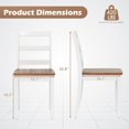 thumbnail image 2 of Demi Bonn Set of 4 Dining Chairs,Solid Rubber Wood Legs Ladder Back,400 lbs Capacity,Rustic Brown, 2 of 8