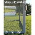 thumbnail image 6 of Double Roof Pop Up Outdoor Gazebo Canopy Tent - Heavy Duty Mosquito Netting Patio Shelter - Easy Setup Screened Pavilion Includes Sand Bags - 12x12ft for Garden, Backyard, Lawn, 6 of 9