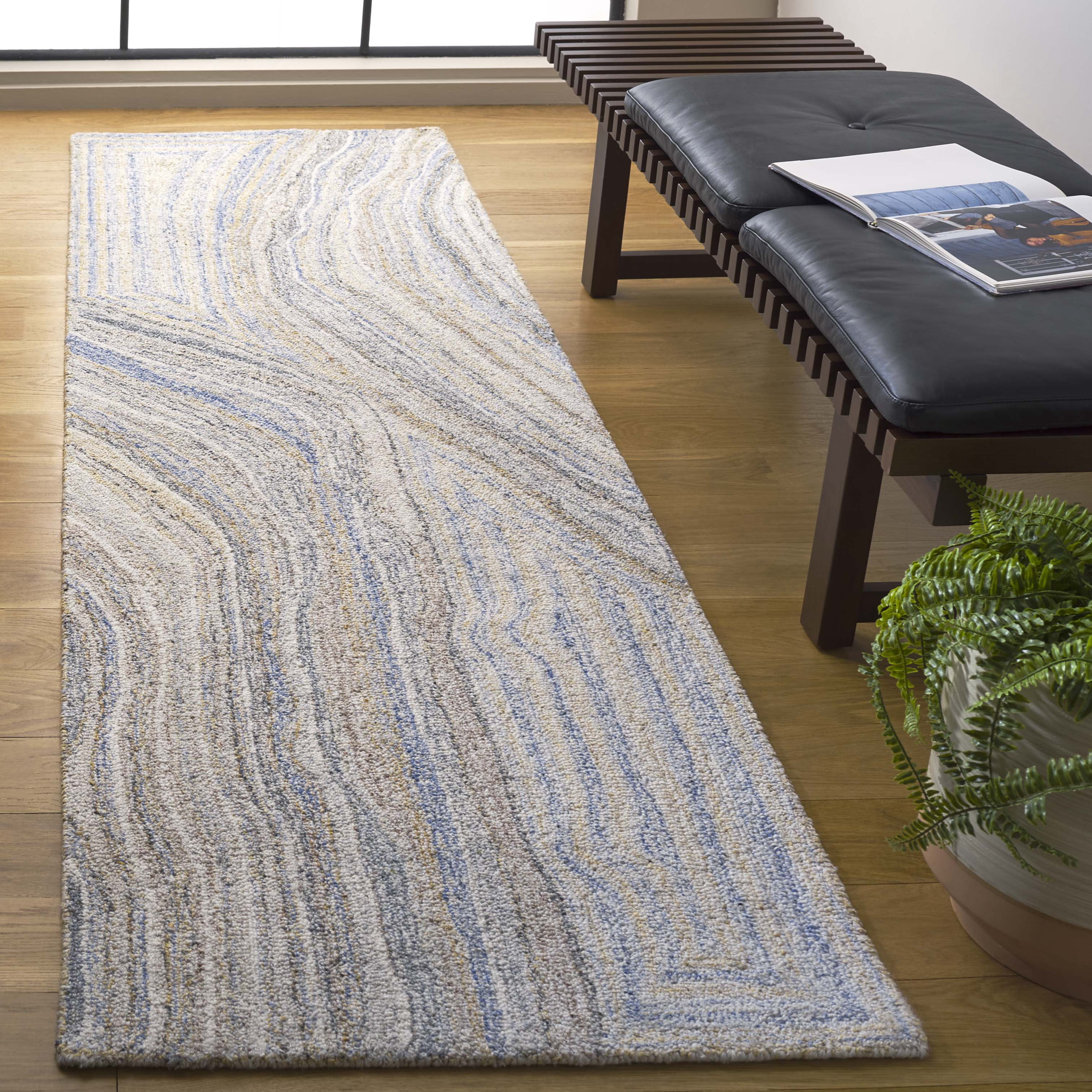 SAFAVIEH Renewal Rory Abstract Runner Rug, Beige/Gray, 2'3" x 8'