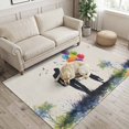thumbnail image 2 of Area Rugs 3'x5', Father's Day Carpet Runner Indoor Outdoor Rugs Home Decor Aesthetic, Farmhouse Watercolor Trees Balloons Beige Non Slip Mats Washable Accent Rug for Living Room Bedroom, 2 of 6