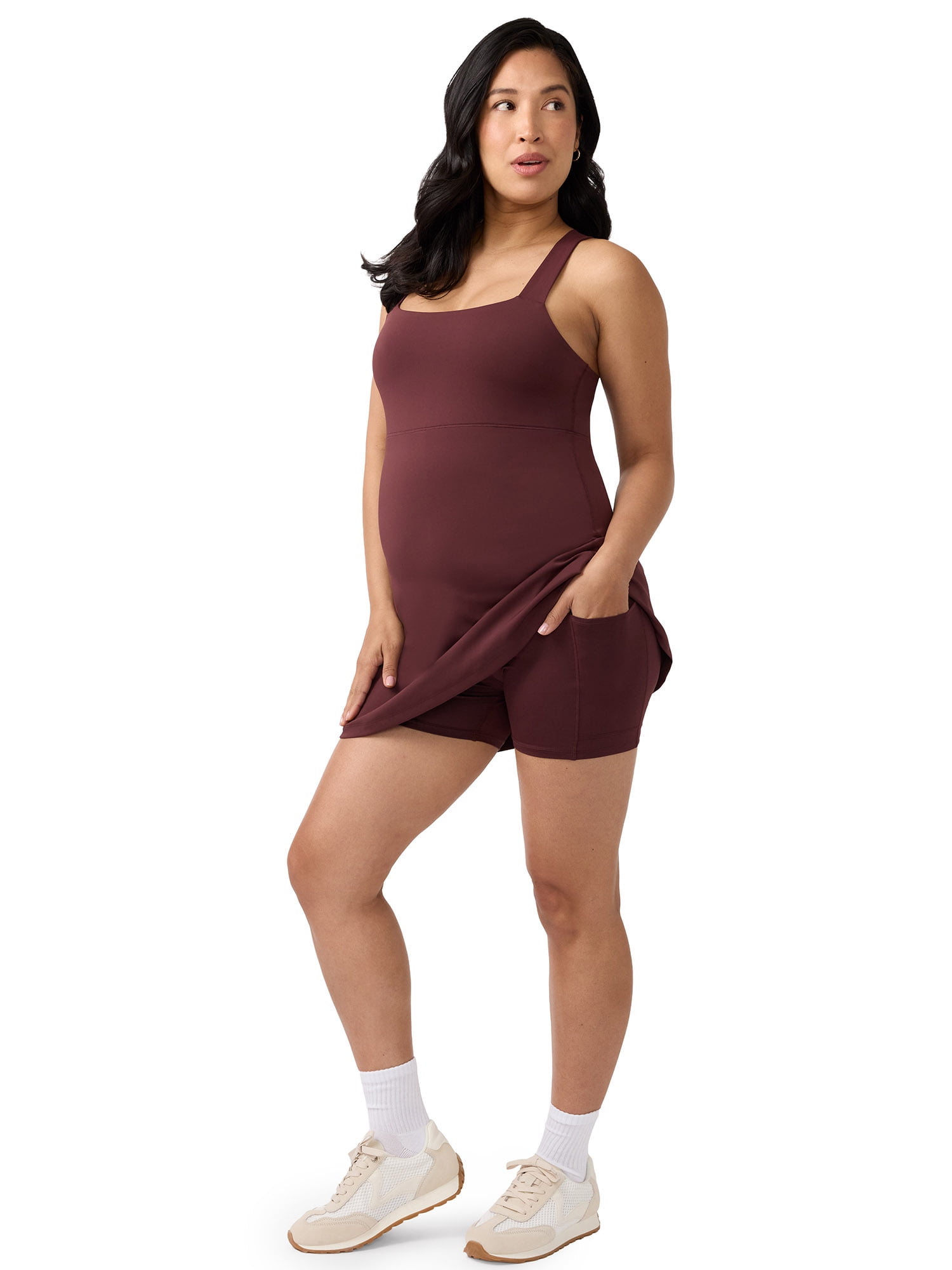 Ingrid & Isabel For Every Belly Women's Maternity Racerback Active Dress, Sizes S-XXL
