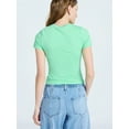 thumbnail image 3 of Scoop Women’s Stretch Cotton Blend Baby Tee with Short Sleeves, Sizes XS-XXL, 3 of 5