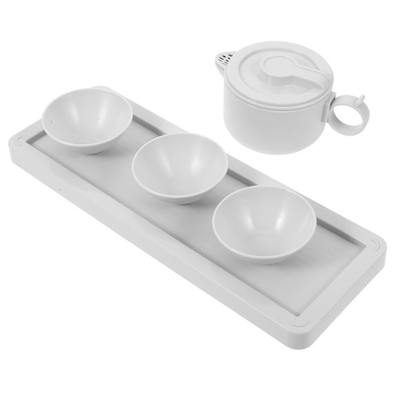 Luxshiny Travel Tea Sets 1 Set Chinese Gongfu Teapot Tea Accessories White Plastic Portable Tea Brewing