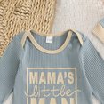 thumbnail image 6 of Kaprioy Baby Boy Romper Newborn Baby Boy Fall Outfit Romper Jumpsuit Bodysuit Infant Clothes Letter Long Sleeve Crew Neck Winter Cute Waffle Bodysuit, 6 of 7