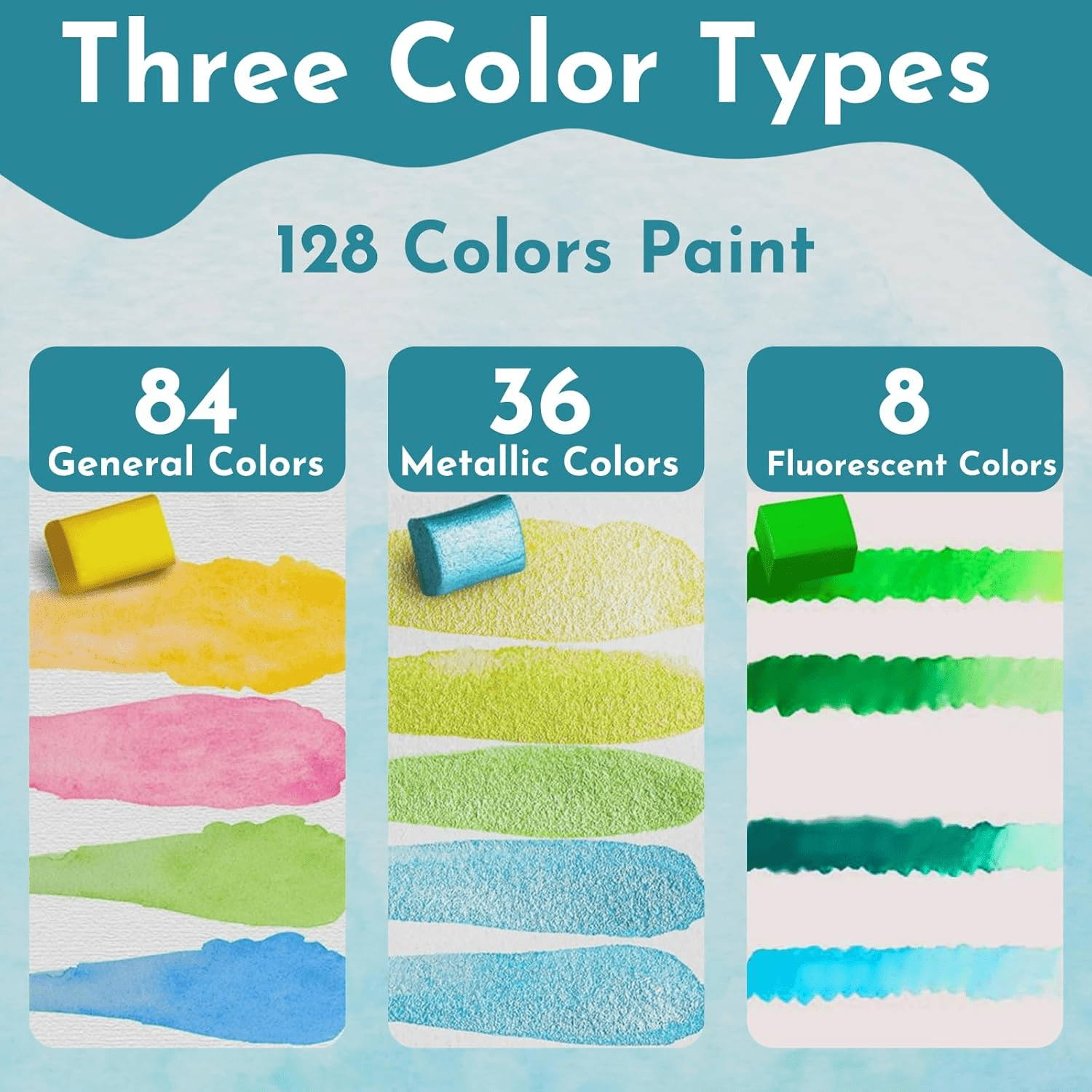 Watercolor Paint Set 128 Colors, Water Colors Paint Adult Set with&nbsp; Brushes - Watercolor Paints, Painting Sets, Art Supplies for Adults, Artists Professionals,Sketch Coloring Drawing Gifts