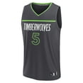 thumbnail image 2 of Men's Fanatics Anthony Edwards Anthracite Minnesota Timberwolves Fast Break Replica Player Jersey - Statement Edition, 2 of 3