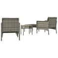 thumbnail image 6 of vidaXL Patio Furniture Set 5 Piece Outdoor Chair with Cushions Poly Rattan, 6 of 7