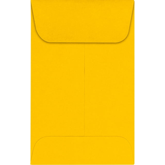 LUXPaper #1 Coin Envelopes | 2 1/4" x 3 1/2" | Sunflower Yellow | 80lb. Text | 500 Qty