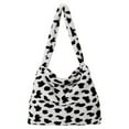 thumbnail image 1 of Plush Crossbody Handbag Ladies Animal Print Large Capacity Top-handle Totes Bag, 1 of 9
