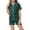Dark Green, variant on WOYY Toddler Girls Pajamas Sleepwear Outfits Solid Button-Down Short Sleeve Top Shorts Homewear Loungewear, Sizes 2-3Y