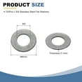 thumbnail image 2 of 120 Pcs Rondelles Plates en Acier Inoxydable 304, M3x6x0.1mm Espaceurs Plats Ultra Fins, 2 of 6