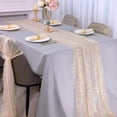 thumbnail image 3 of Glimmering Gold Foil Embroidered Table Runner Polyester Materials Multipurpose Home Decoration Easy Caring, 3 of 11