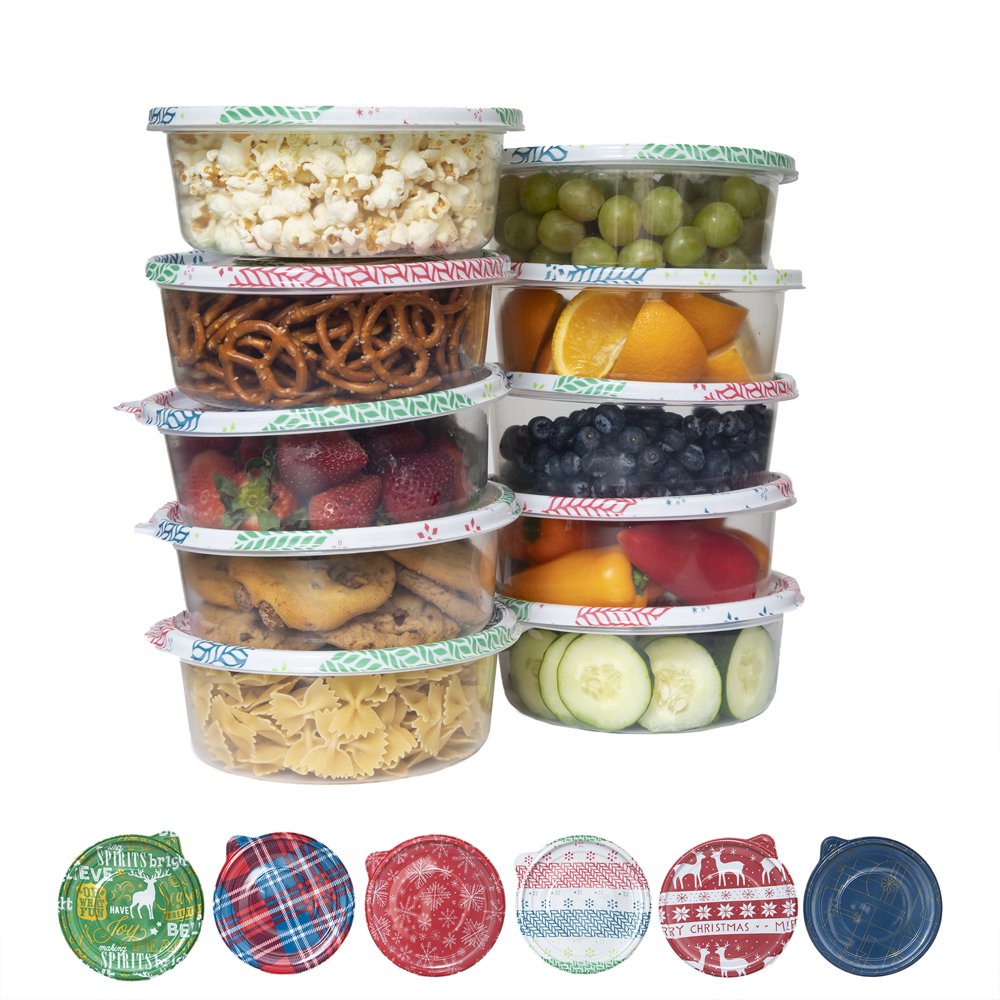 Cook with Color Containers with Lids, Plastic Food Storage Containers