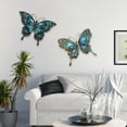 thumbnail image 6 of Liffy Metal Butterfly Wall Decor,2Pack 12" Hanging Glass Butterfly Outdoor Decor,Garden Decorative Ornaments Outside for Home,Yard,Fence,Patio, 6 of 6