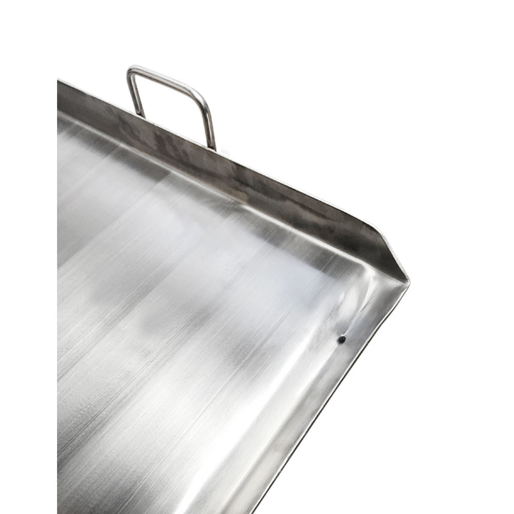 Heavy Duty 36" x 20" Stainless Steel Flat Top Griddle Grill Plancha for Triple Burner Extra Rib Double Bottom