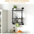 thumbnail image 4 of Bathroom Shelves Wall Mounted, 3 Tier Towel Racks with Towel Bar, 26in Stainless Steel Floating Pipe Shelves Over Toilet, Wall Shelves for Bathroom Laundry Room Kitchen Storage, 4 of 8