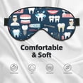 thumbnail image 3 of Naloa Dental Print Sleep Mask for Sleeper, Light Blocking Sleeping Eye Mask for Women Men, Eye Shade with Adjustable Strap for Travel, Nap,Meditation, 3 of 7