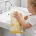 thumbnail image 4 of REGALWOVEN 2 Pack Pure Cotton Hand Towels with Rose Jacquard, Soft Absorbent Quick Dry Towel Set for Bathroom, Kitchen, Spa, Gym Yellow 29" x 13", 4 of 6