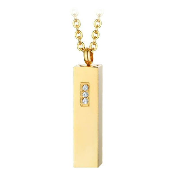 Collar con colgante de de cremación personalizada, recuerdo de joyería, cilindro de cremación dorado jinwen urna collares cenizas cenizas