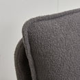 thumbnail image 5 of Youdao Modern Accent Chair, Sherpa Upholstered Armchair, Cozy Lambswool Fabric Lounge Chair with High Back & Armrests, Comfy Single Sofa for Living Room, Bedroom, Small Spaces, Grey, 5 of 9