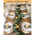 thumbnail image 4 of 13 Inch Round Placemats Set of 6, Orange Blue Fall Non Slip Heat Insulation PP Table Mats, Thanksgiving Pumpkins Harvest Botanical Rustic Washable Place Mats for Kitchen Dining Party Table Decor, 4 of 7