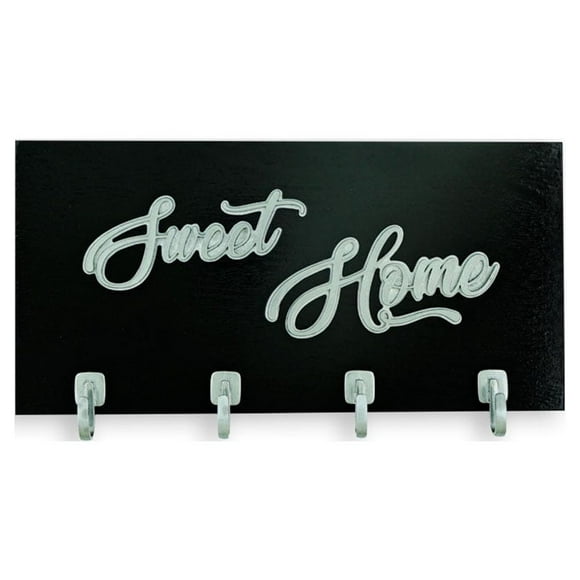 Porta Llaves Colsa Negro Sweet Home Pewter Elegante