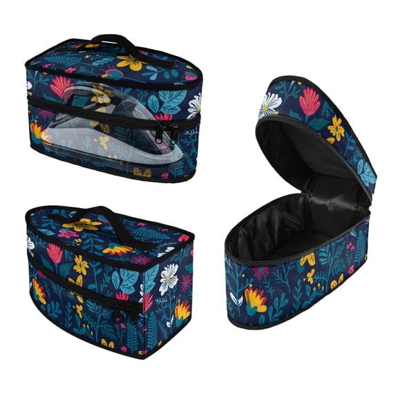 HELLHERO Flowers Protective Travel Iron Storage Case Travel Iron Case, Bag Only